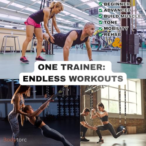 Full Body Suspension Trainer with Door Anchor & Foot Straps - Green