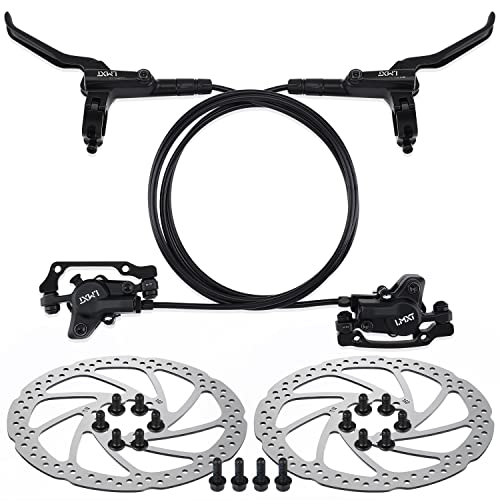 Hydraulic Disc Brake Kit - Dual Piston Calipers 160mm Rotors - Black Set