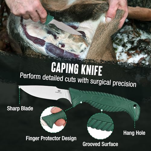 Green Mossy Oak Field Dressing Kit 4PCS Hunting Knife Set with Sheath