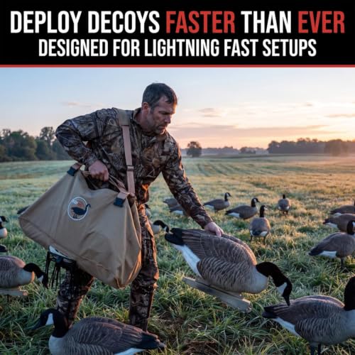 DecoyPro Silhouette Goose Decoy Bag with Padded Shoulder Strap – Large Capacity