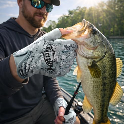 Palmyth Ashen Large UPF 50+ Fishing Gloves for Men & Women – Fingerless Kayak Gloves