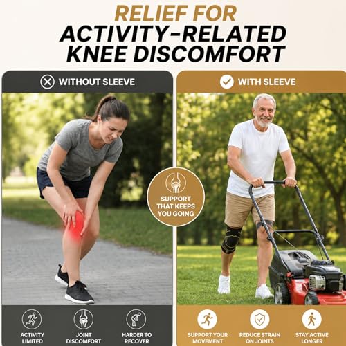 CopperJoint Adjustable Knee Sleeve with Straps Large, Single Support for Men & Women
