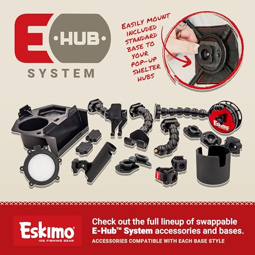 Ice Fishing Shelter E-Hub Accessory - 2-Pack Bucket Base Mount
