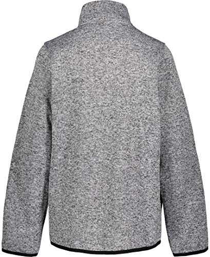 Boys' Full Zip Fleece Jacket with Kangaroo Pockets - Grey Heather / 8