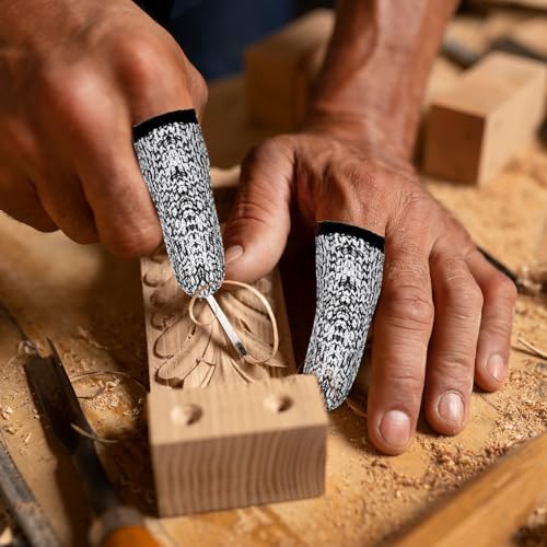 14 Pieces Cut-Resistant Finger Covers - Reusable Protective Sleeves