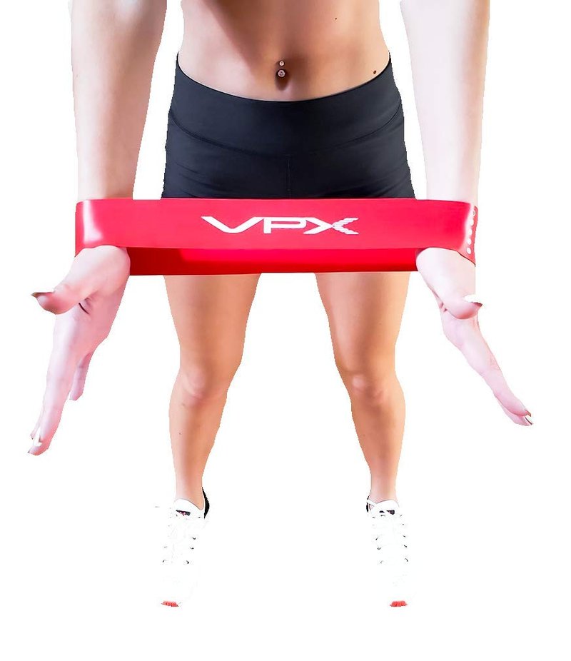 VPX Resistance Loop Exercise Bands | Set of 5 | Men & Women | Nonchaffing, Natural Latex, Nonirritating | Workout Accessories Equipment Squat, Glute, Calf, Booty, Legs, Abs, Stretching, Plyo, Lifting