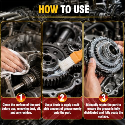Premium White Lithium Grease - Multi-Purpose Lubricant with Brush