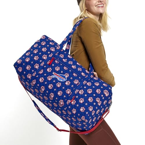 Large Cotton Travel Duffel Bag - Royal Blue/Red Bandana - Buffalo Bills