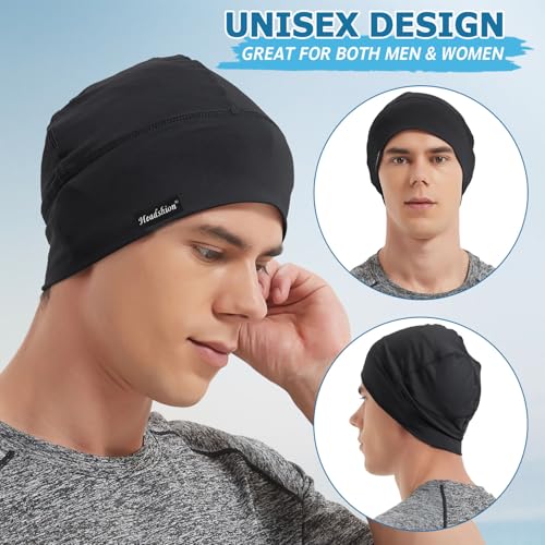 Cooling Skull Cap for Men & Women - One Size, 2 Black