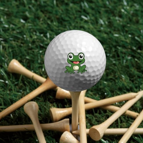 Creative Golf Ball Markers - Cartoon Frog Stickers for Easy Identification