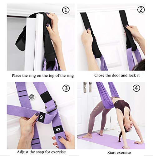 Leg Stretching Strap for Yoga & Fitness - Purple