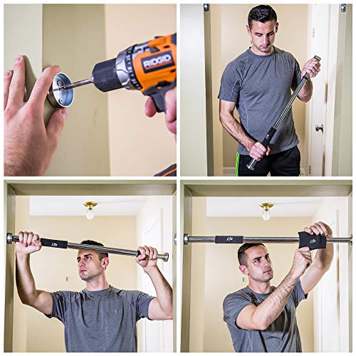 40-Inch Multi Exercise Pull-Up/Chin Up Bar with Comfort Grips