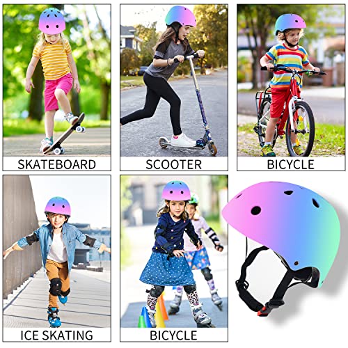 Adjustable Toddler Bike Helmet - Color Gradient, Medium, 3-14 Years