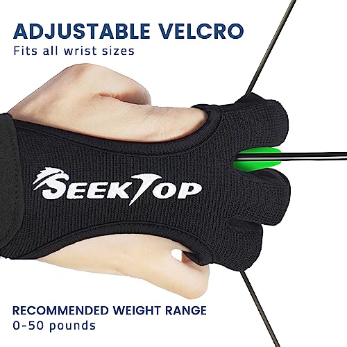 Three-Finger Archery Gloves for Men and Women - Leather Shooting Protector