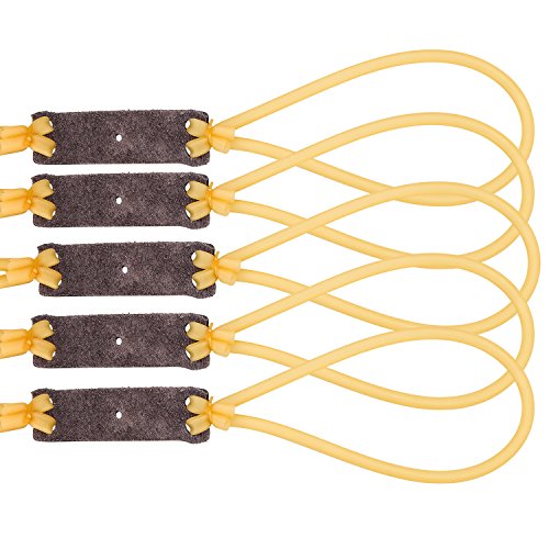 5 Pack Hunting Slingshot Replacement Bands - High Quality Rubber