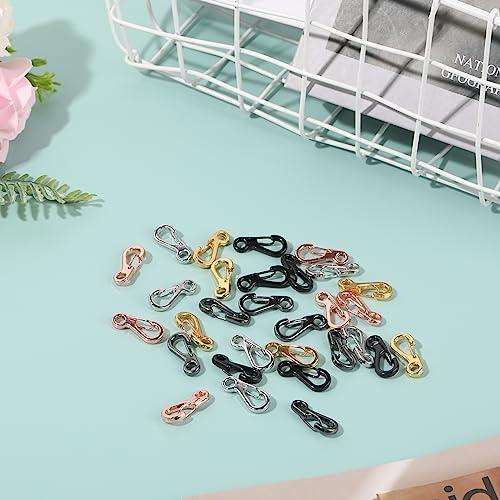Mini Carabiner Clip Buckle Clasps - 12Pcs Black for Camping