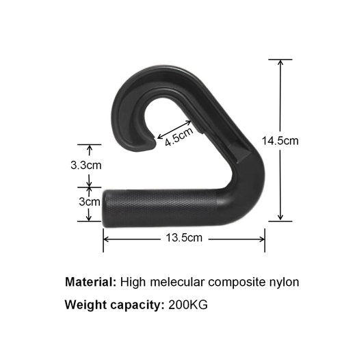 AWNOM Neutral Grip Handles for Pull Up: Ergonomic Portable Hooks for Barbell Row Deadlift Resistant Bands for Home Gym Fitness Enthusiasts (Style B)