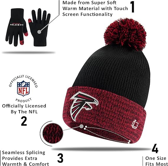 Philadelphia Eagles Winter Beanie & Touch Screen Gloves Set - One Size