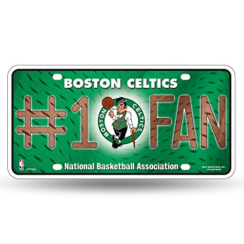Metal License Plate Tag - #1 Fan Edition - Boston Celtics