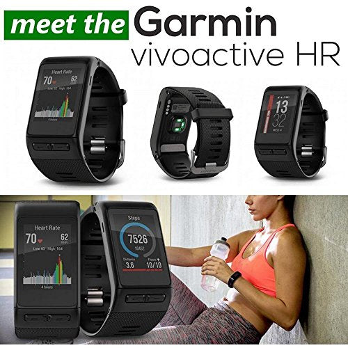 Soft Silicone Replacement Band for Garmin Vivoactive HR - Black