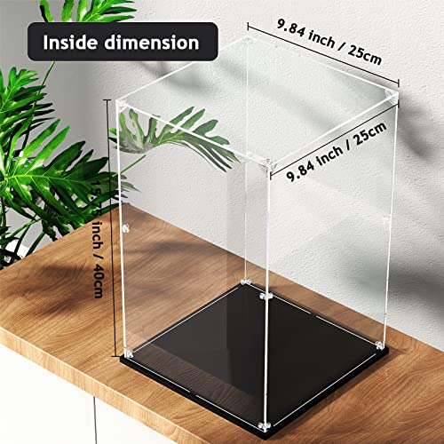 Dofopo Clear Acrylic Display Case 10x10x15.7 Inch - Premium Collectibles Showcase