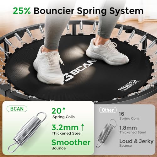 40-Inch Mini Rebounder Trampoline for Adults with Handlebar