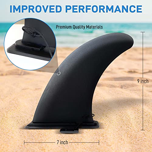 9-Inch Paddleboard Fin Replacement - Quick Release, Durable & Stable