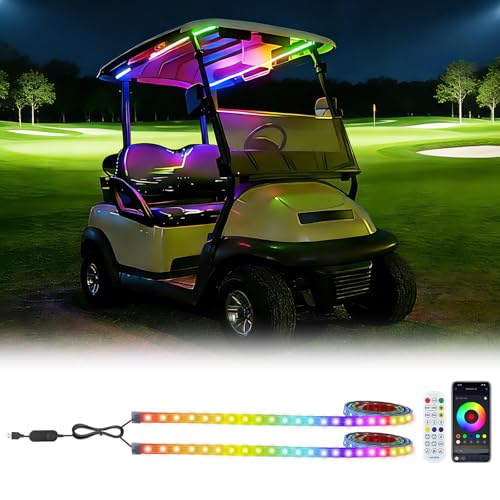 47.25" USB Powered RGB LED Strip Lights for Golf Carts with APP & Remote