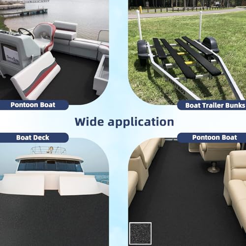 Marine Bunk Carpet for Boat Trailer - 9/12/16/20/24 Inch Recycled Polyester