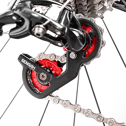 Black 11T Bike Rear Derailleur Pulley Set with Ceramic Bearings for MTB & Road Bikes