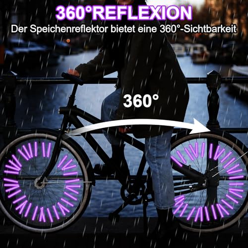 Reflective Spoke Covers - 36 Pcs 2.9 Inch Bike Wheel Reflectors - Puper