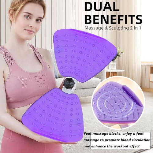 Adjustable Waist Twisting Board Exercise Machine - Purple