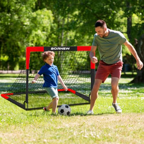 2 Pack Portable Soccer Goals for Kids - Indoor & Outdoor Use, 4' x 3'