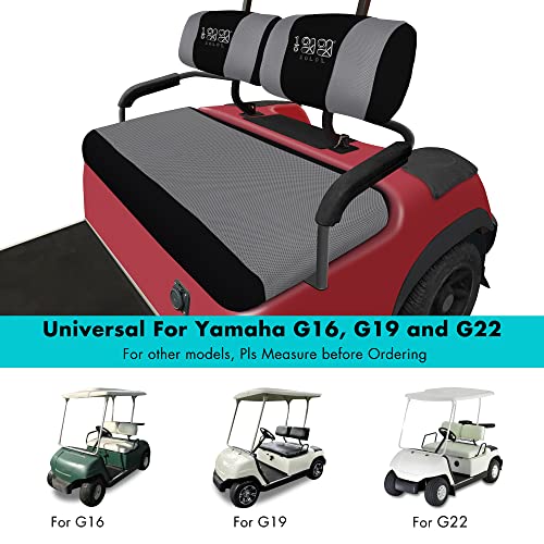 10L0L Golf Cart Seat Covers for Yamaha G2 G8 G9 G16 G19 G22 & Club Car DS Pre-2000 Black/Grey, Washable Breathable Mesh