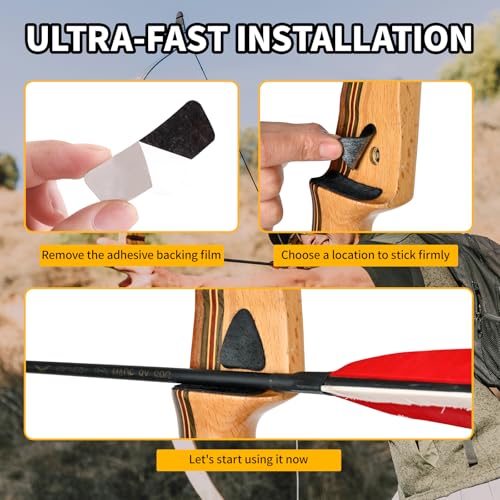 Hair Arrow Rest & Limb Silencers for Recurve Longbow - 2 Pcs