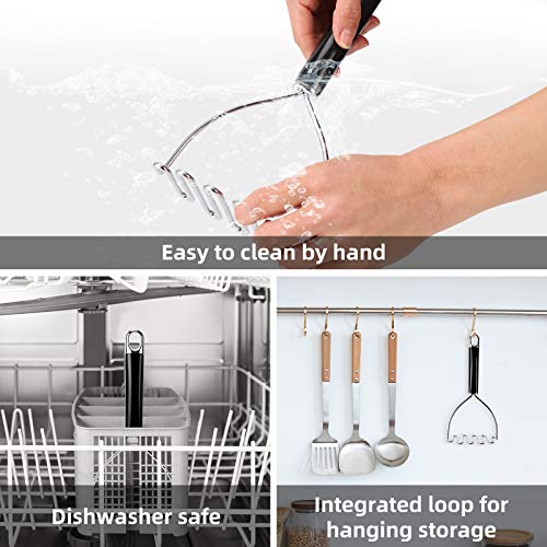 Potato Masher, Large Heavy Duty Stainless Steel Mashed Masher Kitchen