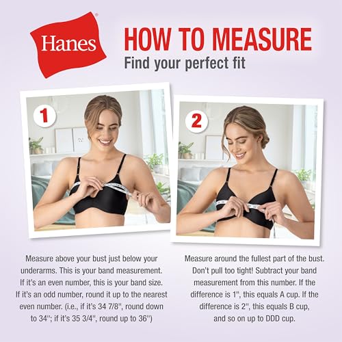 Hanes Women's Racerback Cotton T-Back Bralette (3 Pack)