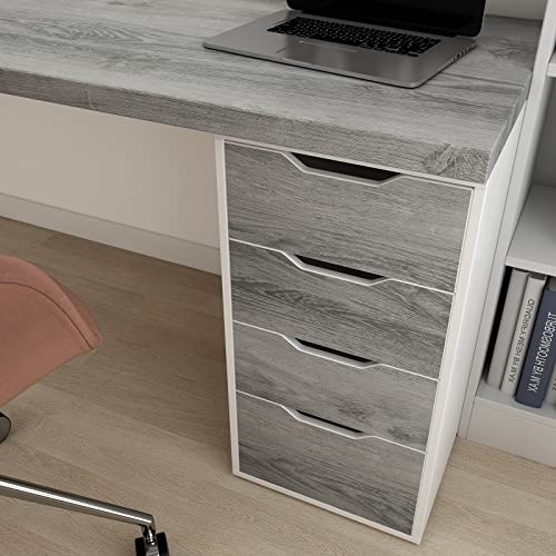 LACHEERY Faux Wood Wallpaper Peel and Stick Grey Wood Contact Paper for Cabinets Self Adhesive Wallpaper Wood Grain Contact Paper Wood Look Matte Kitchen Countertop Contact Paper Waterproof 15.8"x80"