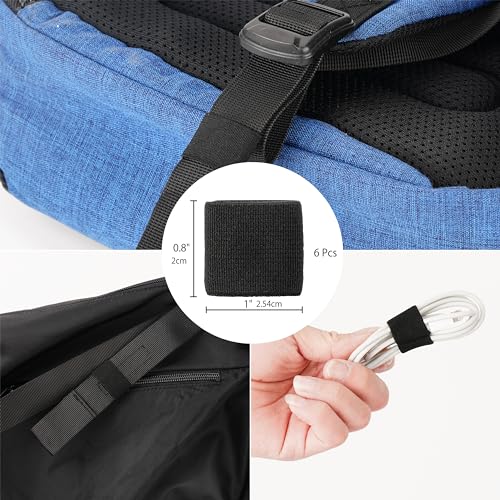 12-Pack Elastic Loop Keepers for 1" Backpack Straps & Belts