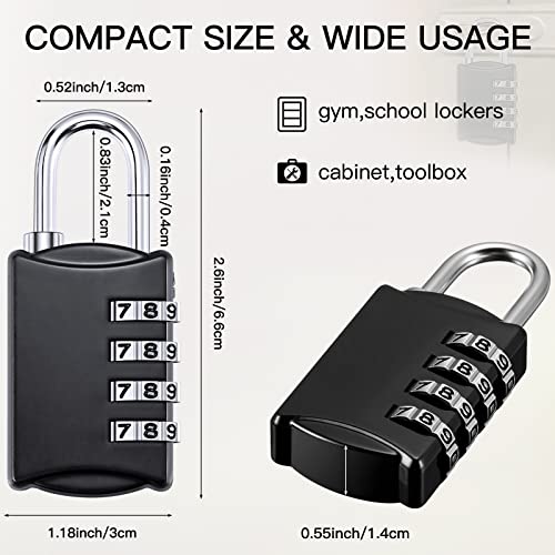Moxweyeni 20 Pcs 4 Digit Combination Lock Small Combo Luggage Number Locks Outdoor Waterproof Padlock for Traveling Toolbox Gym Door Locker Suitcases Employee Hasp Storage