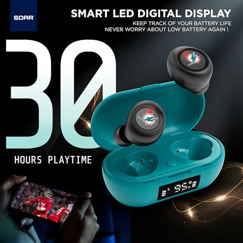 Chicago Bears True Wireless Earbuds - Bluetooth 5.0, 63 Hour Battery