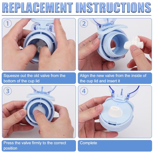 Silicone Bite Valve Replacement for Ello Cooper Water Bottles - 2 Pack
