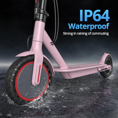 Electric Scooter with 350W Motor, 19 MPH Speed, Long-Range Battery