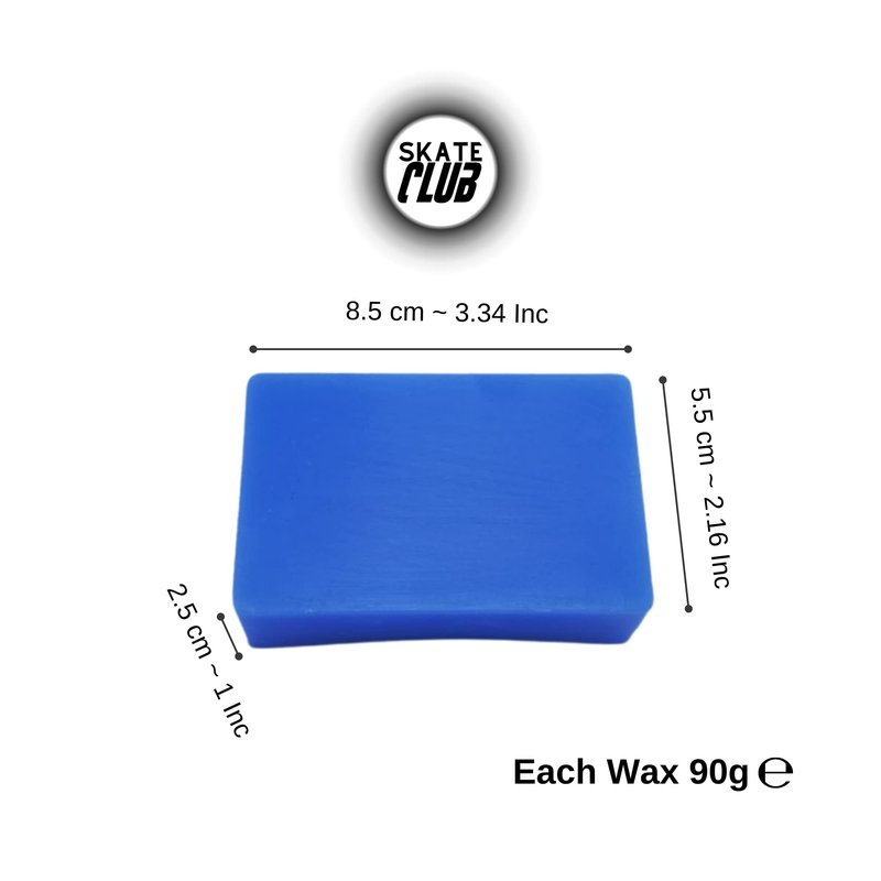 SKATE CLUB WAX 0.19 LB/90 GR, Skateboard Wax, Skate Wax, BMX Wax, Grind and for Slide Wax, Curb Wax, Skatepark Wax