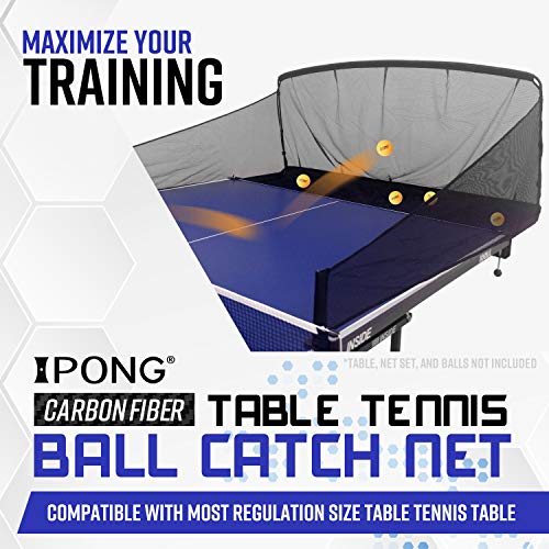 iPong Carbon Fiber Table Tennis Ball Catch Net for Training & Practice