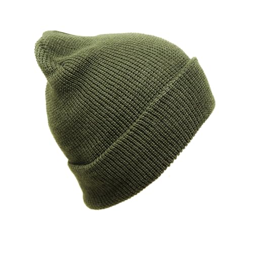 One Size Od Green 100% Wool Watch Cap Beanie – McGuire Gear GI Warm Winter