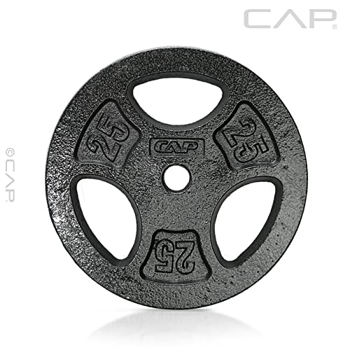 CAP Standard 25 lb Cast Iron Weight Plate Pack - Black, 1-Inch Grip