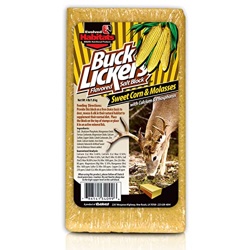 Buck Lickers Sweet Corn & Molasses Deer Mineral Block - 4 lb