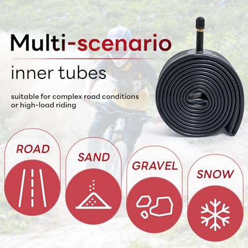 Heavy Duty 26 Inch Bicycle Inner Tube for Mountain & Road Bikes - AV32mm