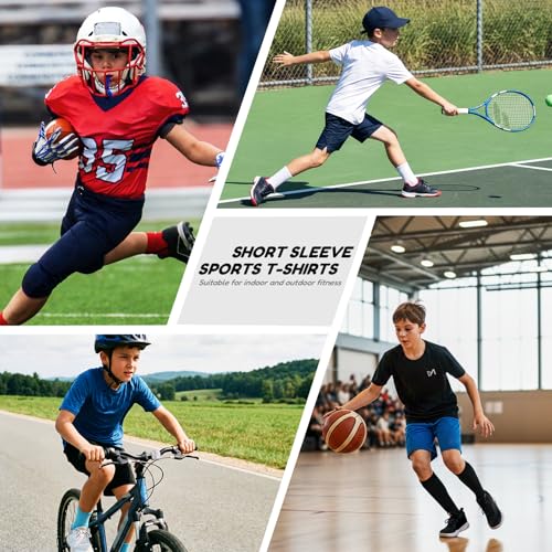 Boys Long Sleeve Compression Shirt - Quick Dry Athletic Base Layer